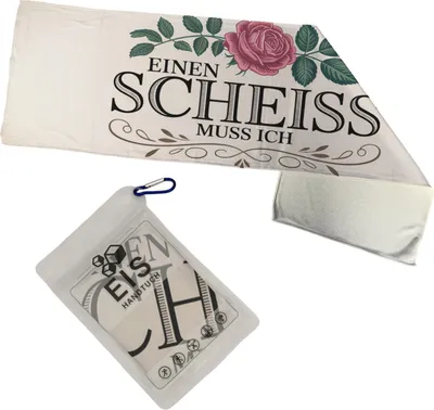Produktbild von Einen scheiss muss ich Eishandtuch mit Vintage Rose
