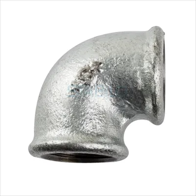 Produktbild von Temperguss Rohr Winkel 2 Zoll 90 Grad DN50 Rohrwinkel Gewinde Fitting verzinkt
