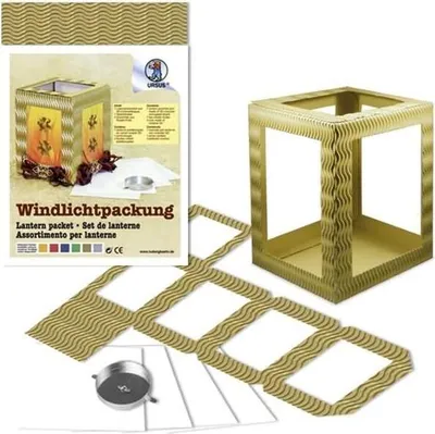 Produktbild von Windlichtpackung 10x12cm gold
