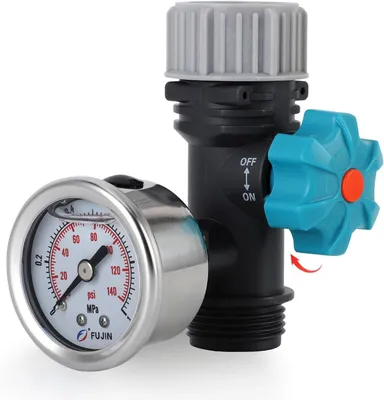 Produktbild von Wasserdruckminderer 3/4 Zoll, verstellbar, mit Manometer, für Gartenbewässerung