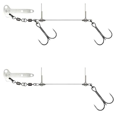 Produktbild von Savage Gear Pro Peg Blade Rig 23kg 0,78mm - 2 Gummifischsysteme, Länge / Hakengröße:10cm / Gr. 1/0