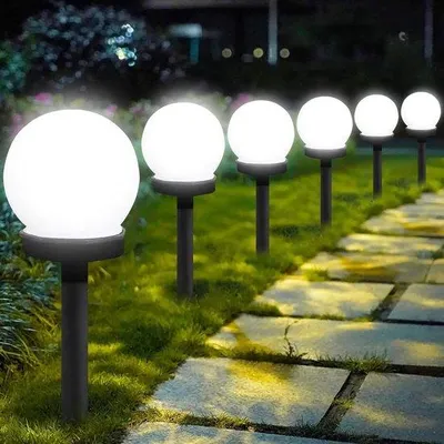 Image de Éclairage de jardin LED rond à énergie solaire