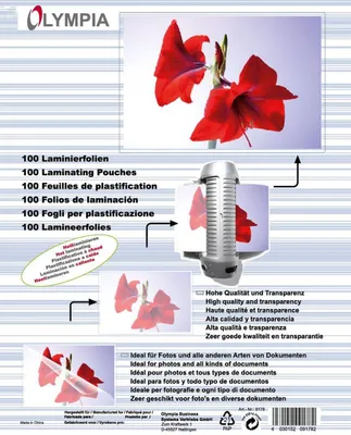 Produktbild von Olympia 1x100 DIN A6 125 micron, Transparent, A6, 100 Stück(e)