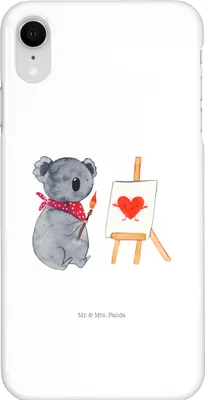 Produktbild von Mr. & Mrs. Panda Iphone XR Handyhülle Koala Künstler - Weiß - Geschenk, Zeichnen, Liebesgeschenk, Gefühle, Premium Kunststoff, Handy Case, Liebe