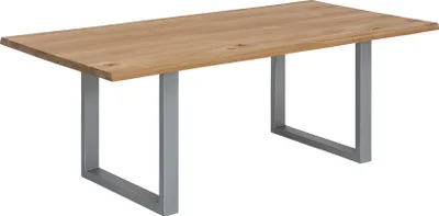 Produktbild von SIT Möbel Baumkante-Esstisch 120 x 80 cm | 40 mm Tischplatte Wildeiche natur | Gestell Metall antiksilber | B 120 x T 80 x H 76 cm | 07107-82 | Serie TABLES & CO