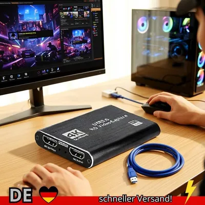 Produktbild von 4K USB 3.0 Video Capture Card HDTV 1080P 60Hz HD Recorder Grabber für PS4