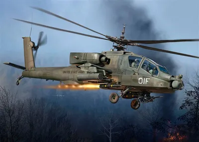 Produktbild von Revell 03824, Hubschraubermodell, Montagesatz, 1:144, AH-64A Apach, Junge, Kunststoff