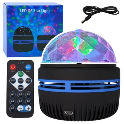 Image de Veilleuse sphérique avec lumières LED colorées, télécommande 360°