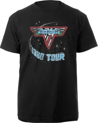 Produktbild von Van Halen - "1980 Tour" T-Shirt für Herren/Damen Uni RO2101 (XL) (Schwarz)