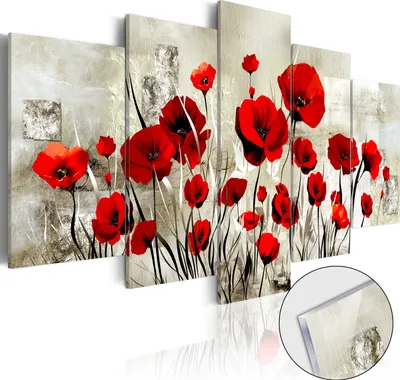 Produktbild von Neuheit! Modernes Acrylglasbild Wanbild b-A-0001-k-o (200x100) - 5 Teilig Bilder Foto Bild Dekoration Wand Bilder Kunstdruck BLUMEN