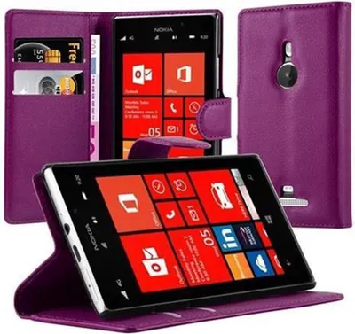 Obrázek produktu pro Cadorabo pouzdro pro Nokia Lumia 925 Protective Case in Purple Pouzdro na mobilní telefon s magnetickým zavíráním