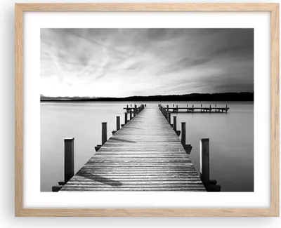 Produktbild von Gerahmtes Poster - Rahmen in heller Eiche - Brücke Frieden Wasser - 50x40 cm - Wand Bild - Wanddeko - Wandbilder - Kunstposter - Wandposter - Bilderrahmen - Bilder - Kunstdruck - P2NAA50x40-4865