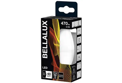 Produktbild von Bellalux LED Leuchtmittel Kerze 5,7W = 40W E14 matt 827 warmweiß 2700K 180°