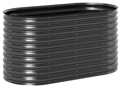 Obrázok produktu pre Kovový vyvýšený záhon – Stohovateľný, výška 80 cm – 160 × 80 × 80 cm – Vhodný na zeleninu a kvety – Pre záhradu, balkón, terasu – Čierna farba