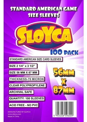 Obrázek produktu pro Standardní americké pouzdro 56x87mm (100ks) SLOYCA