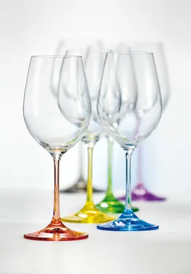 Produktbild von Rotweinglas 350 ml 6 Stück Rainbow Bohemia