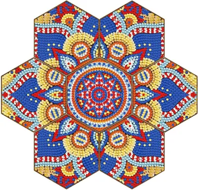 Image de Premium Diamond Brodery Set de sous-verres Mandala