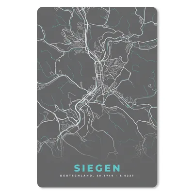 Produktbild von MuchoWow® Mauspad Mousepad Stadtplan - Siegen - Deutschland - Karte 18x27 cm - Mousepads - Maus Mat - Pad - Mausunterlage