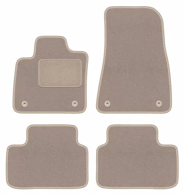 Image de Tapis de sol en moquette pour Volvo XC40 Electric depuis 2020 (crossover) – jeu de 4 pièces, beiges, sur mesure – Wielganizator LUX