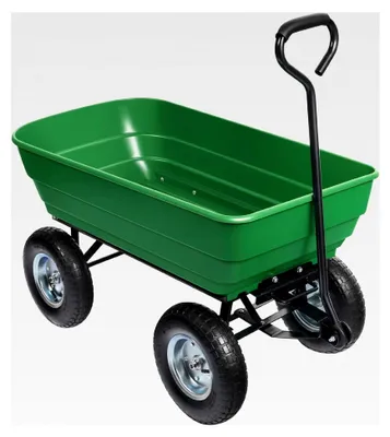 Produktbild von Gartenwagen mit Kippfunktion bis 350 kg, Handwagen mit 125 l Volumen für Gartenarbeiten