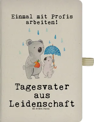 Produktbild von Mr. & Mrs. Panda skizzenbuch a4 Tagesvater Leidenschaft - Transparent - Geschenk, Journal, Kladde, notizbuch, Adressbuch, Tagebuch