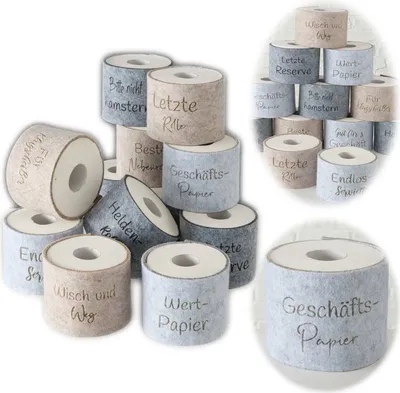 Produktbild von LS-LebenStil Toilettenpapier Banderole Geschäftspapier Filz Klohut Husse Klopapier Klorolle Klorollenhut Häkelhut Aufbewahrung