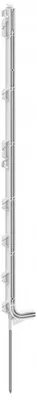 Produktbild von 10 Stück Kunststoffpfahl 107 cm mit Tritt weiss Bodennagel 20 cm Weidezaunpfahl