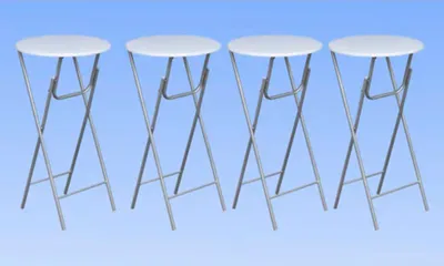 Produktbild von vidaXL Stehtische 4 Stk. mit MDF Tischplatte Weiß