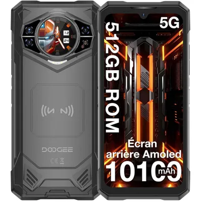 Image de DOOGEE S200 X 5G Smartphone Incassable 32GB+512GB, 10100mAh/33W 6,72" Telephone Portable Incassable, 100MP+20MP,Ecran arrière 1,32'', 120Hz Android 14