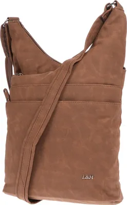 Produktbild von Christian Wippermann große Damen Tasche Umhängetasche Beuteltasche Handtasche Crossover Leder Optik Braun