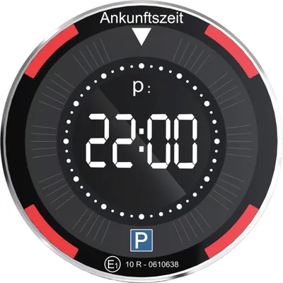 Produktbild von Miraval Digitale Solar-Parkscheibe – Automatische Parkzeiterkennung, KBA-zugelassen, Solar- & Batteriebetrieb, Vibrationssensor, beleuchtetes Display, einfache Montage