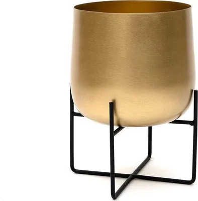 Produktbild von Goldener Metall-Topf für Innen und Aussen