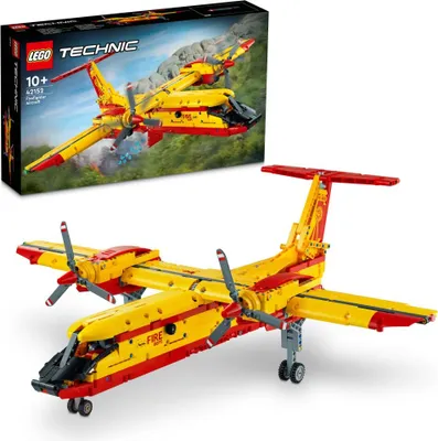 Produktbild von LEGO 42152 Technic Löschflugzeug Feuerwehr-Flugzeug-Spielzeug als Geschenk-Idee für Kinder ab 10 Jahre, Konstruktionsspielzeug und Kinderzimmer-Deko
