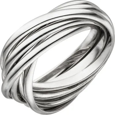 Produktbild von Gr. 60 Damen Ring verschlungen 925 Sterling Silber Silberring