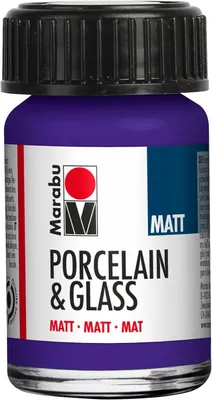 Produktbild von Marabu Farbe "Porcelain & Glass" matt 15 ml violett
