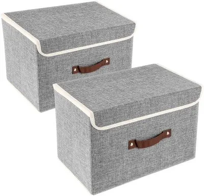 Immagine prodotto di Set da 2 pezzi composto da contenitori semplici da 38×25×25 cm, contenitori vari, sacchetti portaoggetti per la casa, sacchetti portaoggetti per la camera da letto