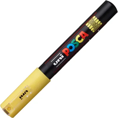 Produktbild von POSCA PC-1MC Gelb, Gelb, Mehrfarbig, 1 Farben, Extrafein, Tinte auf Wasserbasis, Rundspitze