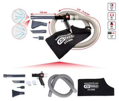 Obrázek produktu pro KS TOOLS Druckluft-Saug-Blaspistole 145mm 515.5090