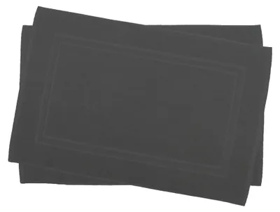 Produktbild von 2 er Set Julie Julsen® Badvorleger Duschvorleger Doppel Rahmen Anthrazit,50 x 40 cm
