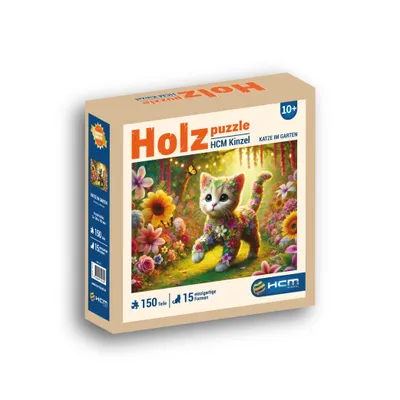 Produktbild von HCM Holzpuzzle - Katze im Garten 150 Teile ab 10 Jahren