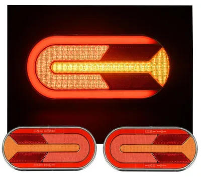 Image de Kit de feux arrière à LED, clignotants dynamiques, 4 fonctions, 12/24 V