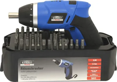 Produktbild von Akkuschrauber Kynast 3,6V Lithium- Ion mit Gelenk & Zubehör 54 Bits
