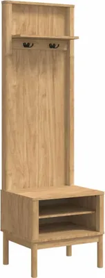 Produktbild von Flurschrank FLORO Wachsbraun 50 x 40 x 158 cm Massivholz Kiefer