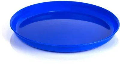 Produktbild von Blaue 18cm Teller für Camping, Picknick, Outdoor, 100% recycelbar