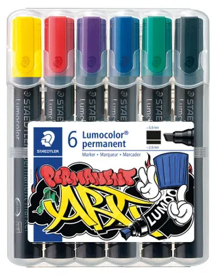 Image de STAEDTLER® 350 WP6-1 Marqueur Lumocolor permanent, boîte de 6