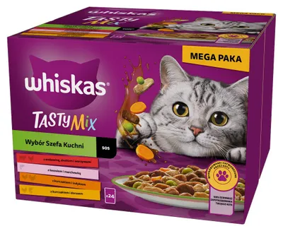 Produktbild von Whiskas Adult Tasty Mix Chef's Choice Beutel 24x85g Nassfutter für erwachsene Katzen in Soße