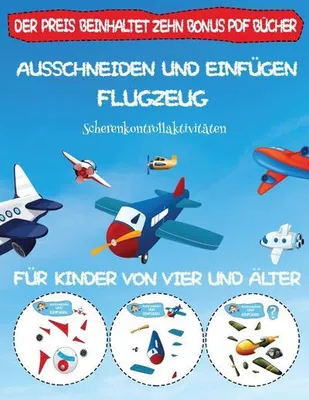 Imagen del producto de Scherenkontrollaktivitäten: Ausschneiden und Einfügen - Flugzeug