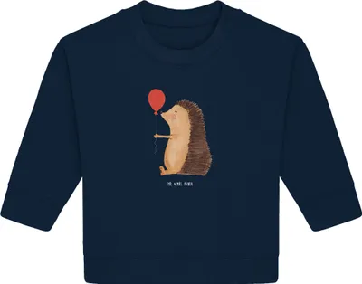 Produktbild von Mr. & Mrs. Panda Organic Baby Pullover Igel Luftballon 6. - 12. Monat - French Navy - Geschenk, Geburtstagskind, Geburtstag, Lustige Sprüche, Happy Birthday, Ballon