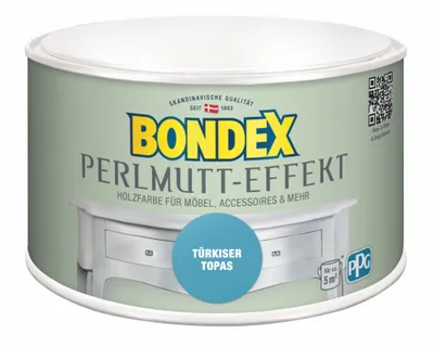 Produktbild von Bondex Holzfarbe Perlmutt-Effekt 500 ml tuerkiser topas