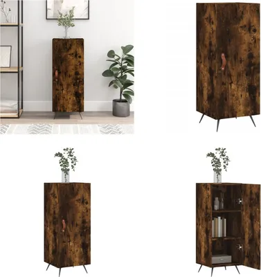 Produktbild von vidaXL Sideboard Räuchereiche 34,5x34x90 cm Holzwerkstoff - Sideboard - Sideboards - Schrank - Schränkchen